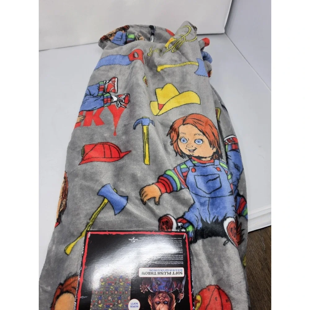 NEW Chucky Good Guy Halloween Plush Throw Blanket